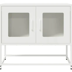 vidaXL Mueble para TV acero laminado en frío 68x39x60,5 cm Blanco Sale