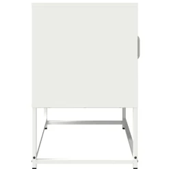 vidaXL Mueble para TV acero laminado en frío 68x39x60,5 cm Blanco Sale
