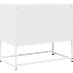 vidaXL Mueble para TV acero laminado en frío 68x39x60,5 cm Blanco Sale