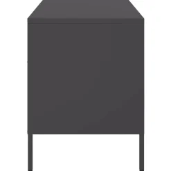vidaXL Mueble para TV acero 68x39x50,5 cm Negro Discount