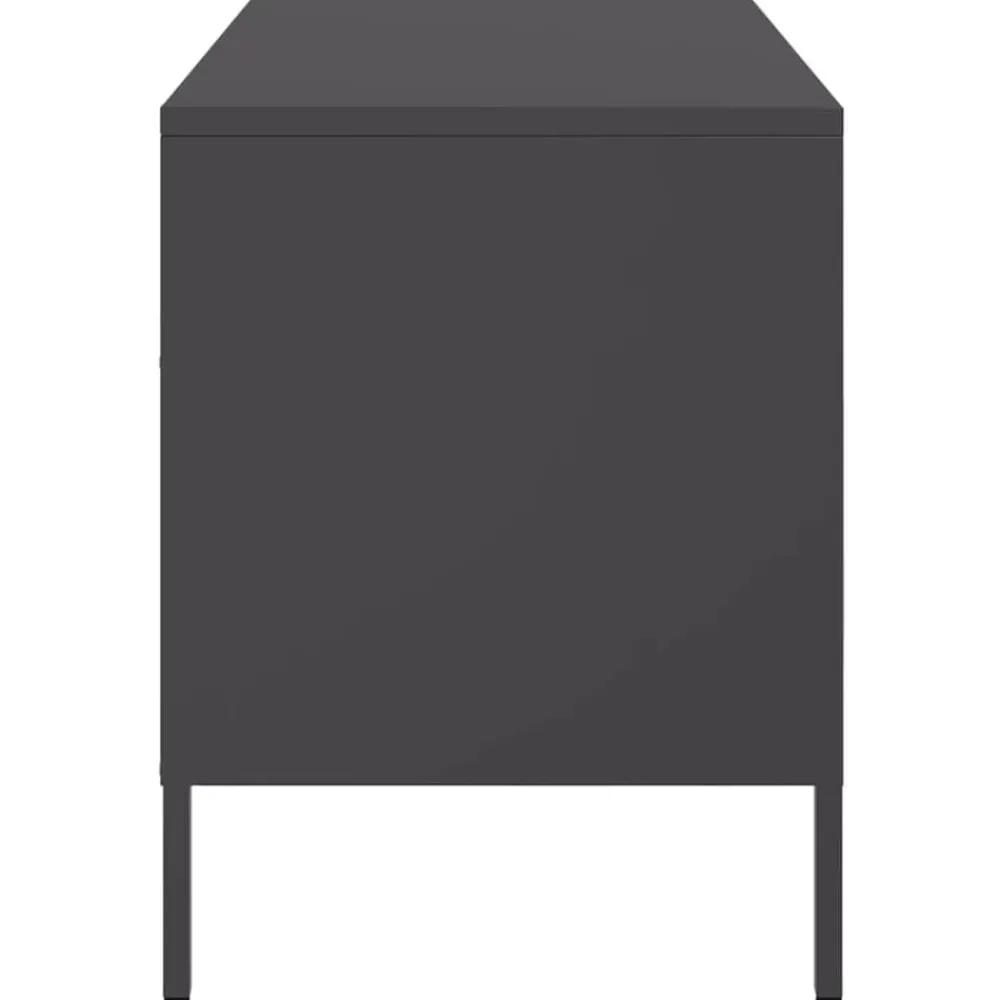 vidaXL Mueble para TV acero 68x39x50,5 cm Negro Discount