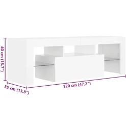 vidaXL Muebles Tv-Mueble para TV con luces LED 120x35x40 cm