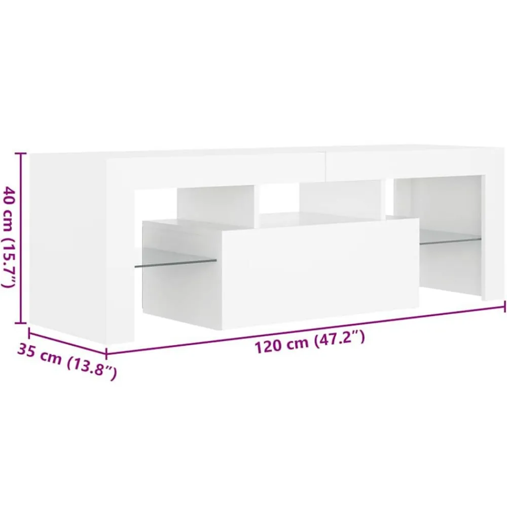 vidaXL Muebles Tv-Mueble para TV con luces LED 120x35x40 cm