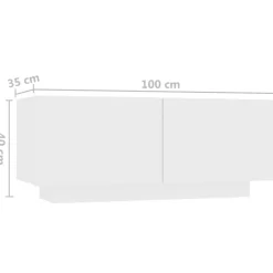 vidaXL Mueble para TV con luces LED 200x35x40 cm Blanco Best