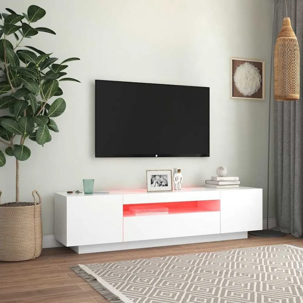 vidaXL Muebles Tv-Mueble para TV con luces LED 160x35x40 cm