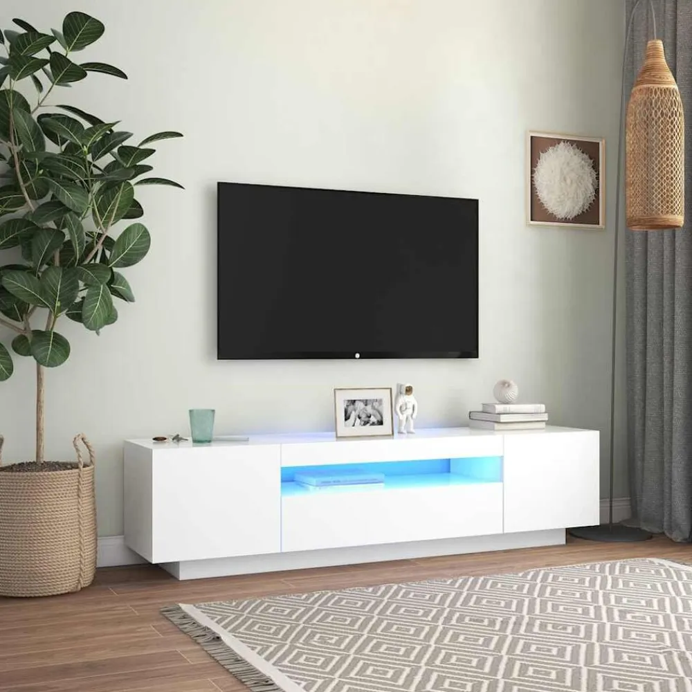 vidaXL Muebles Tv-Mueble para TV con luces LED 160x35x40 cm