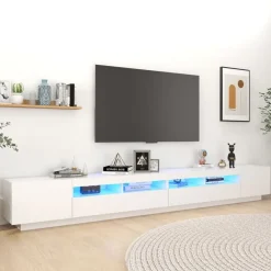 vidaXL Muebles Tv-Mueble para TV con luces LED 300x35x40 cm
