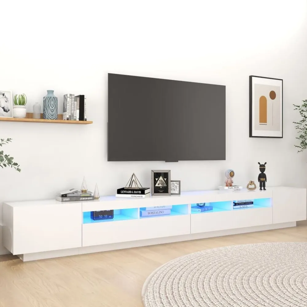 vidaXL Muebles Tv-Mueble para TV con luces LED 300x35x40 cm