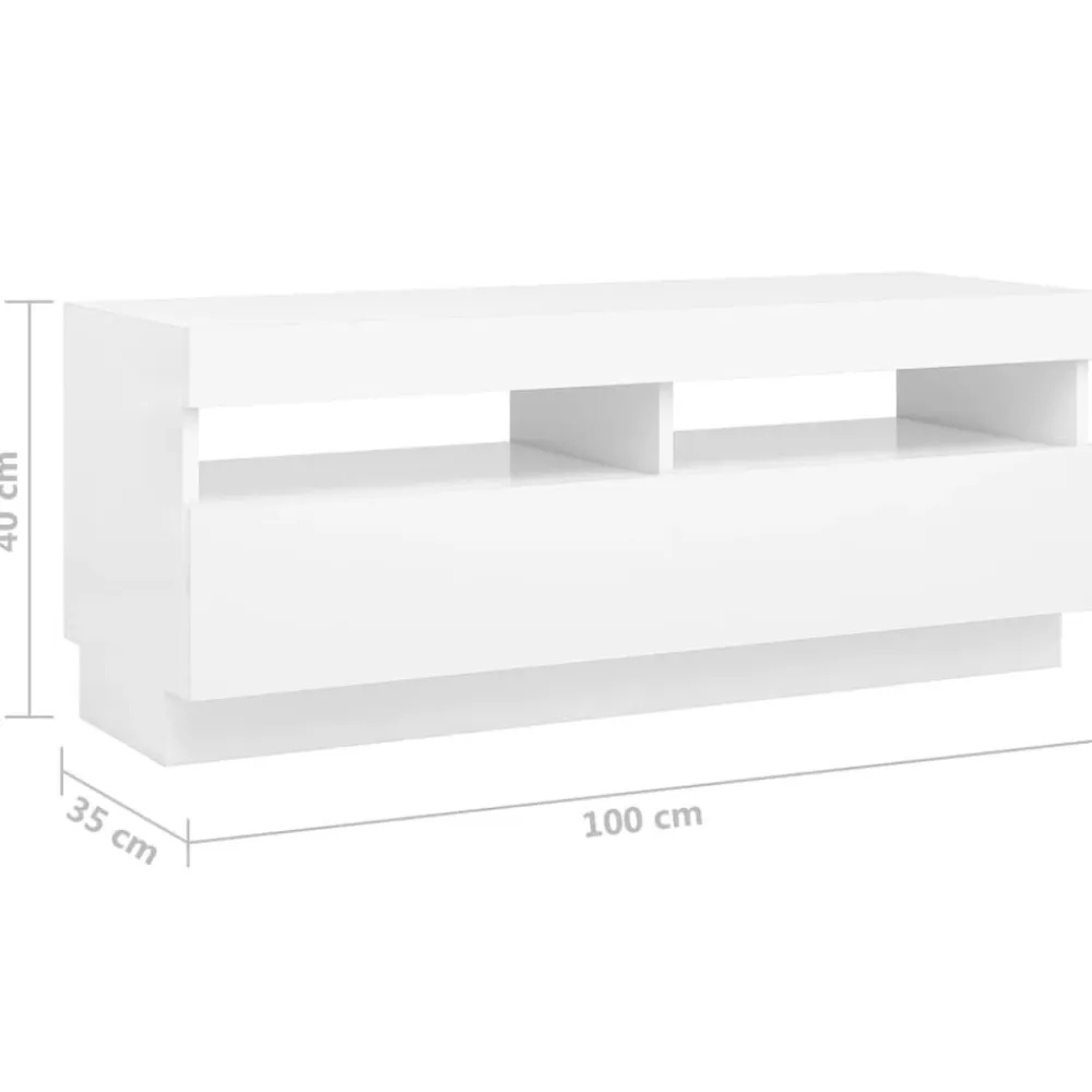 vidaXL Muebles Tv-Mueble para TV con luces LED 300x35x40 cm
