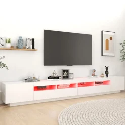 vidaXL Muebles Tv-Mueble para TV con luces LED 300x35x40 cm