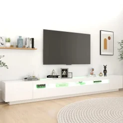 vidaXL Muebles Tv-Mueble para TV con luces LED 300x35x40 cm