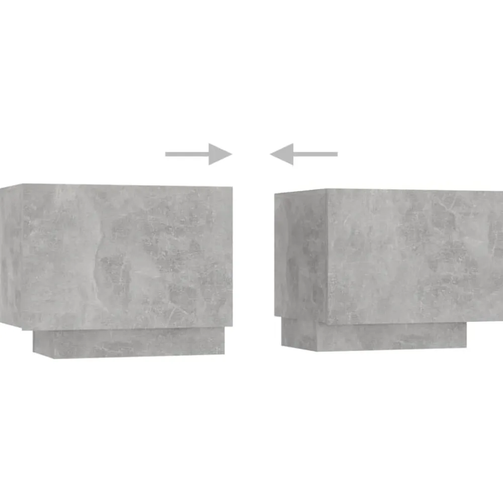 vidaXL Muebles Tv-Mueble para TV con luces LED gris hormigón 300x35x40 cm