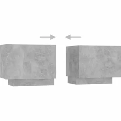 vidaXL Muebles Tv-Mueble para TV con luces LED gris hormigón 180x35x40 cm