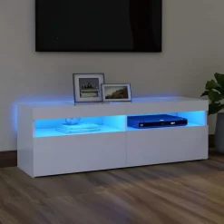 vidaXL Mueble para TV con luces LED 120x35x40 cm Blanco Online