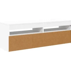 vidaXL Mueble para TV con luces LED 120x35x40 cm Blanco Online