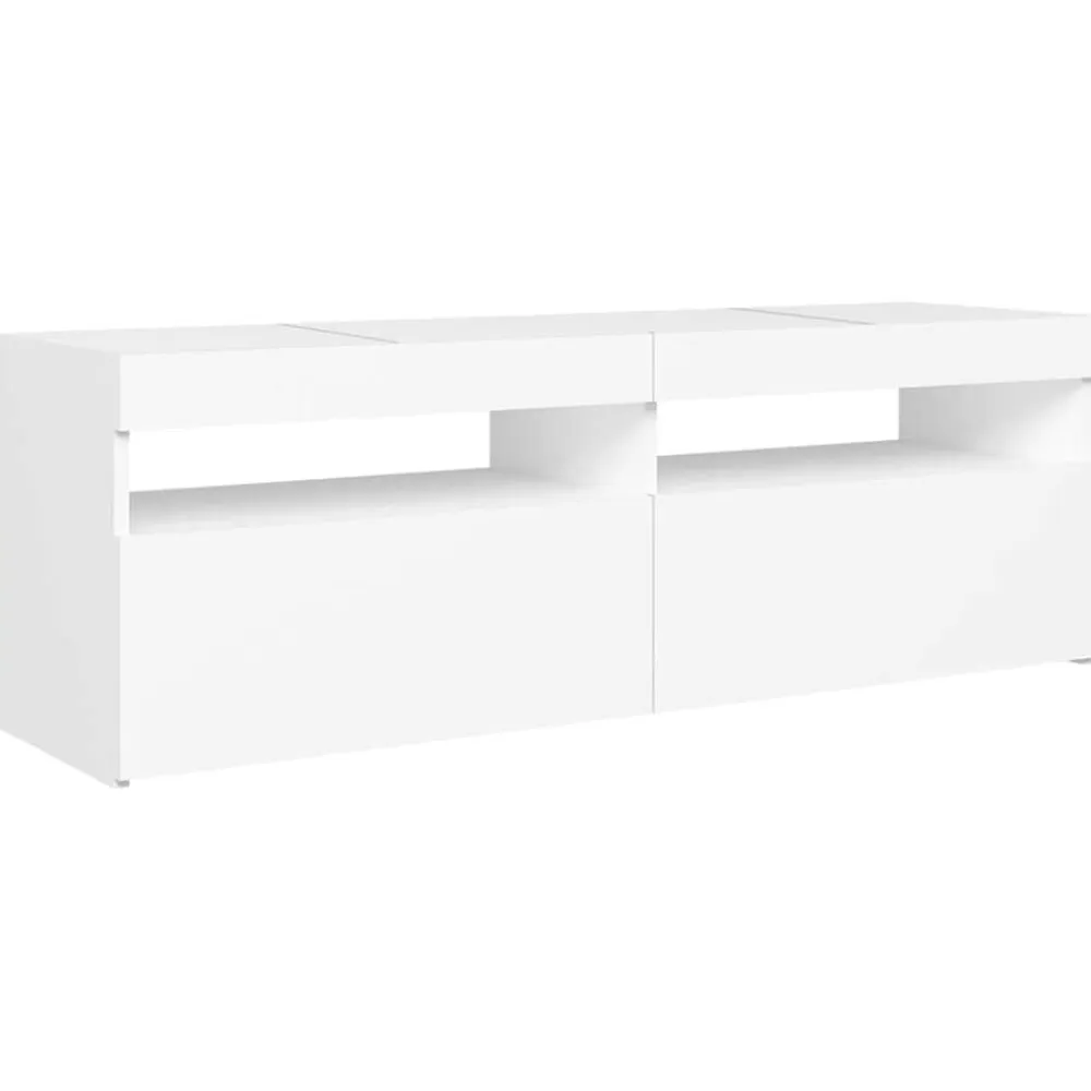 vidaXL Mueble para TV con luces LED 120x35x40 cm Blanco Online