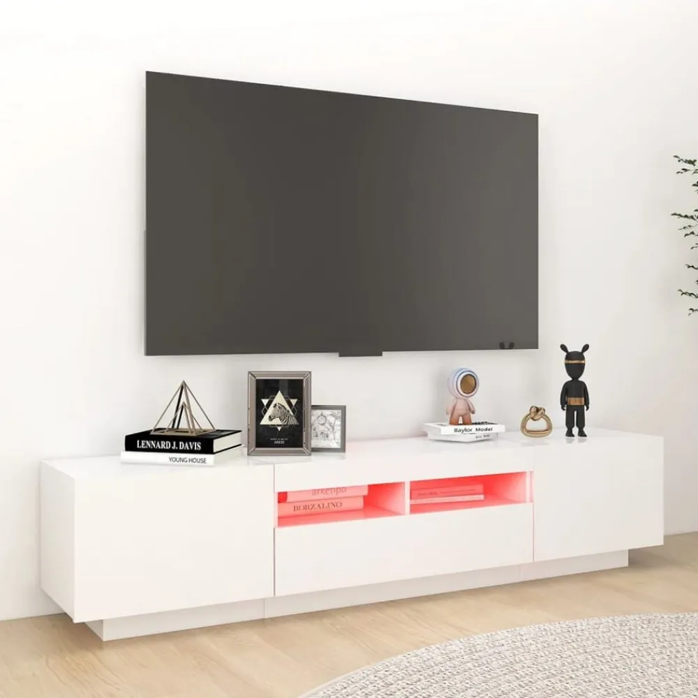vidaXL Muebles Tv-Mueble para TV con luces LED 180x35x40 cm