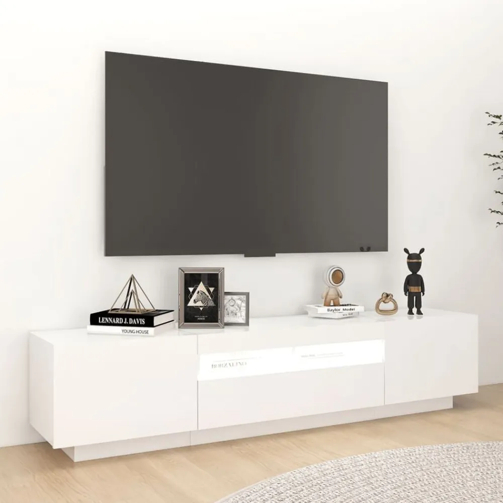 vidaXL Muebles Tv-Mueble para TV con luces LED 180x35x40 cm
