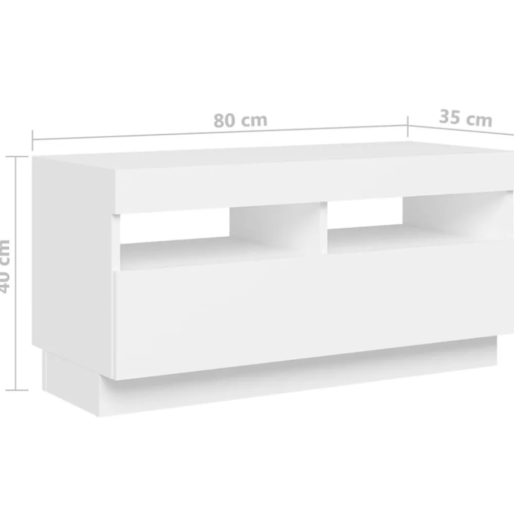 vidaXL Muebles Tv-Mueble para TV con luces LED 180x35x40 cm