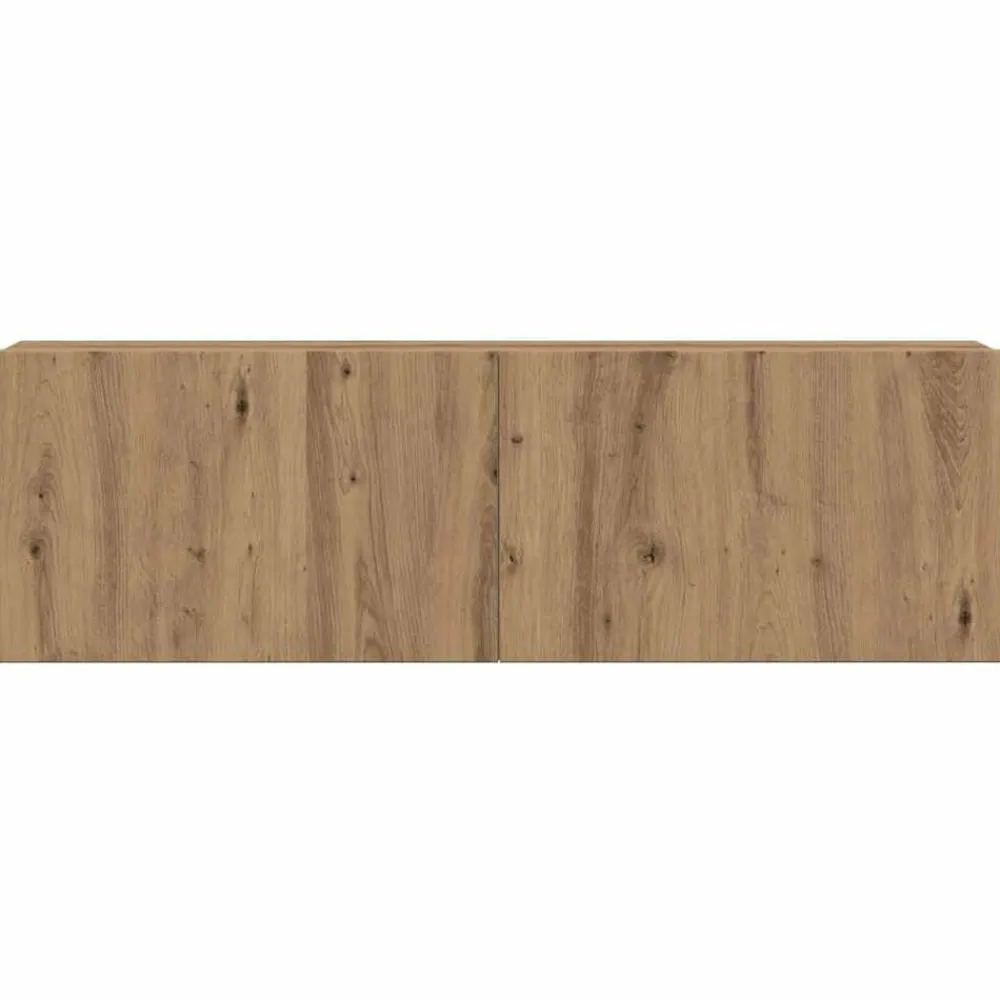 vidaXL Mueble para TV de pared madera contrachapada artesanal 8 piezas Roble artisan Hot