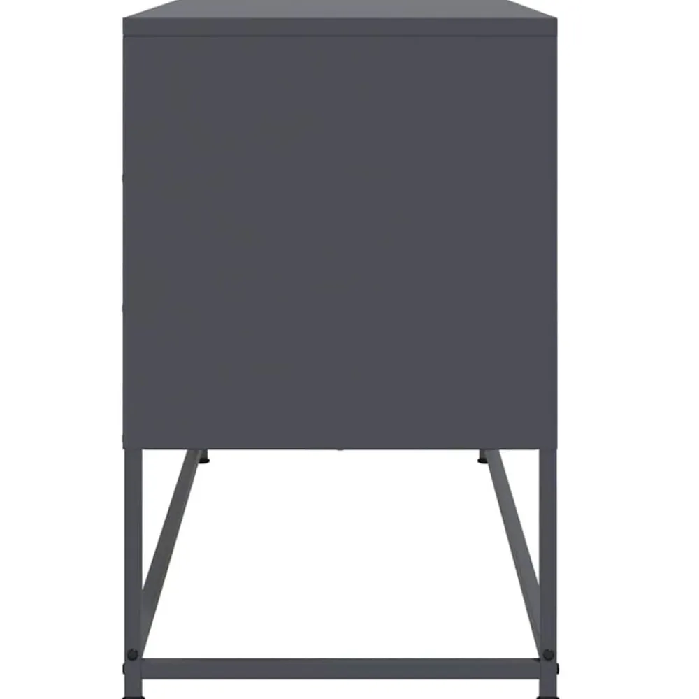 vidaXL Mueble para TV de acero gris 100,5x39x60,5 cm Antracita New