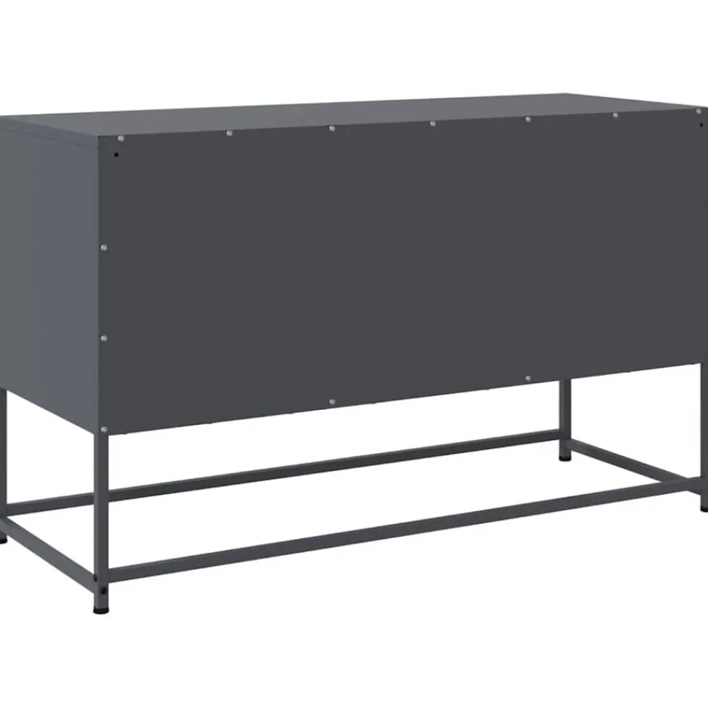 vidaXL Mueble para TV de acero gris 100,5x39x60,5 cm Antracita New