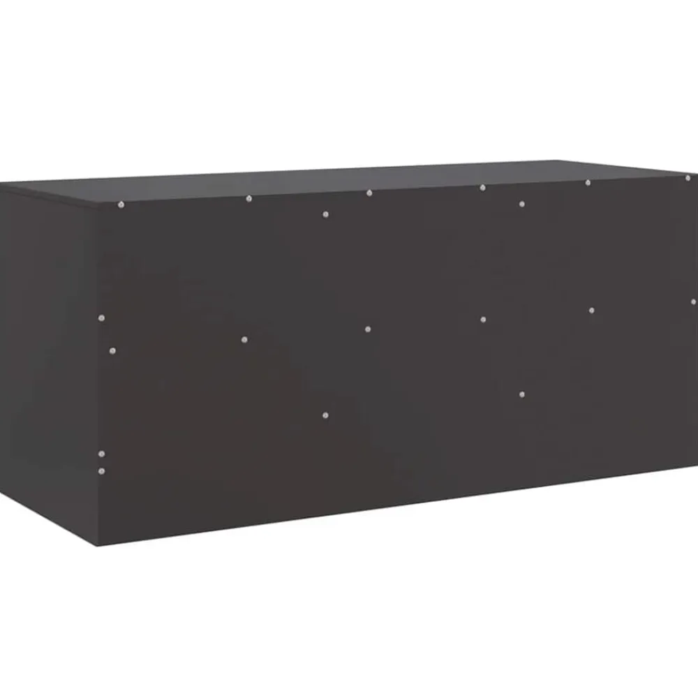 vidaXL Mueble para TV de acero 99x39x44 cm Negro Clearance