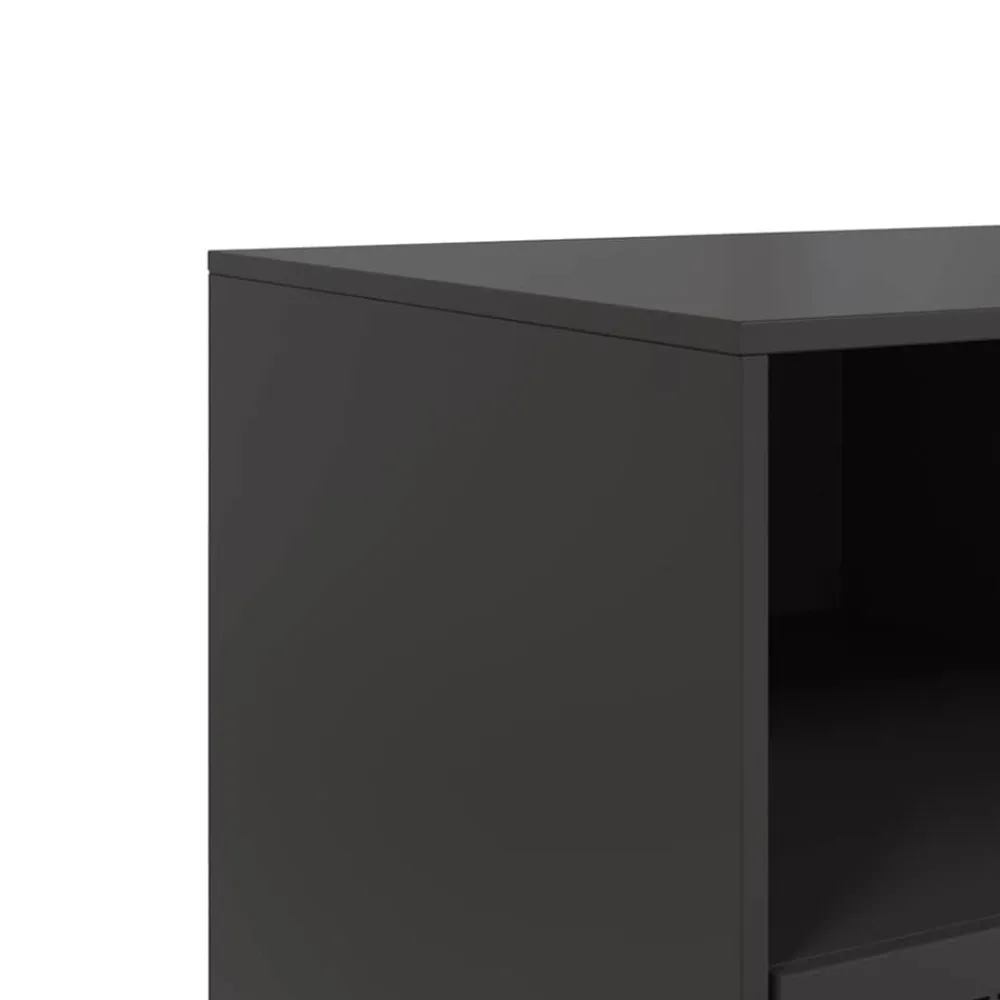 vidaXL Mueble para TV de acero 99x39x44 cm Negro Clearance