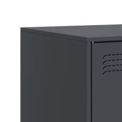 vidaXL Muebles Tv-Mueble para TV de acero gris 67x39x44 cm