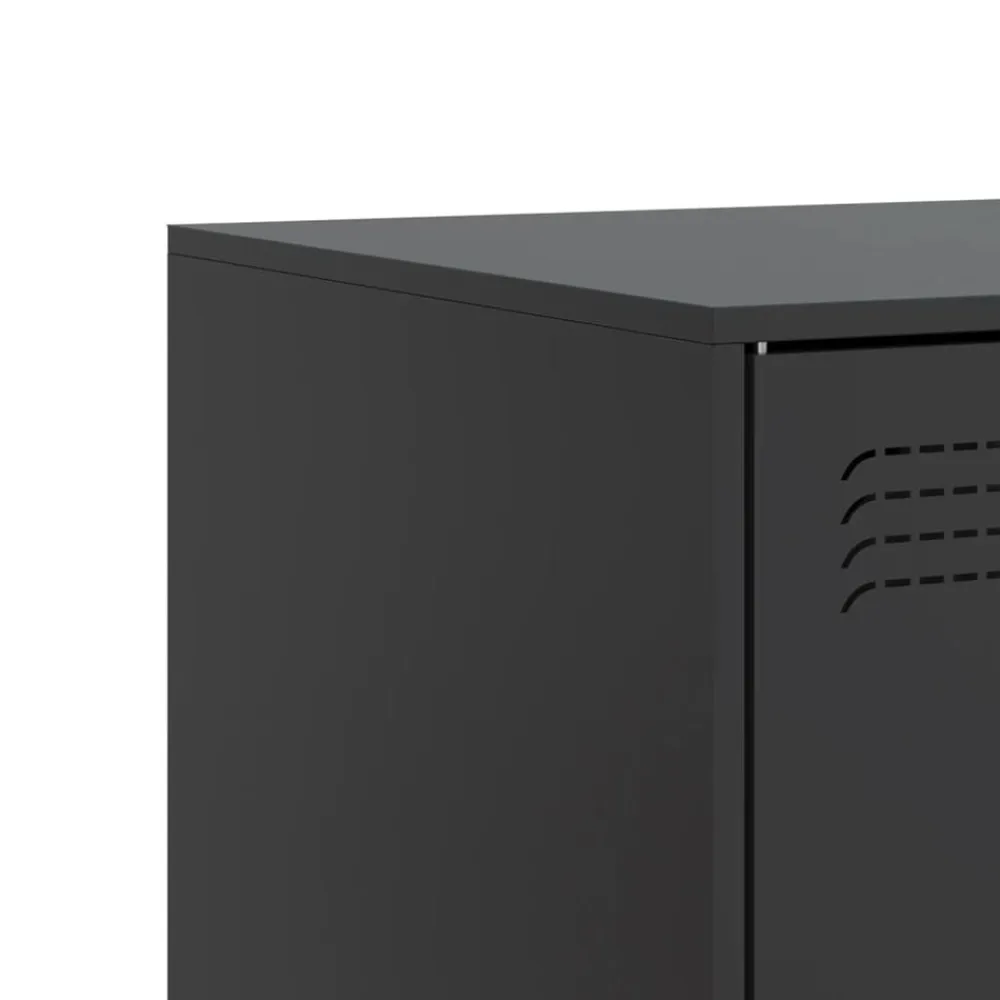 vidaXL Mueble para TV de acero 99x39x44 cm Negro Clearance