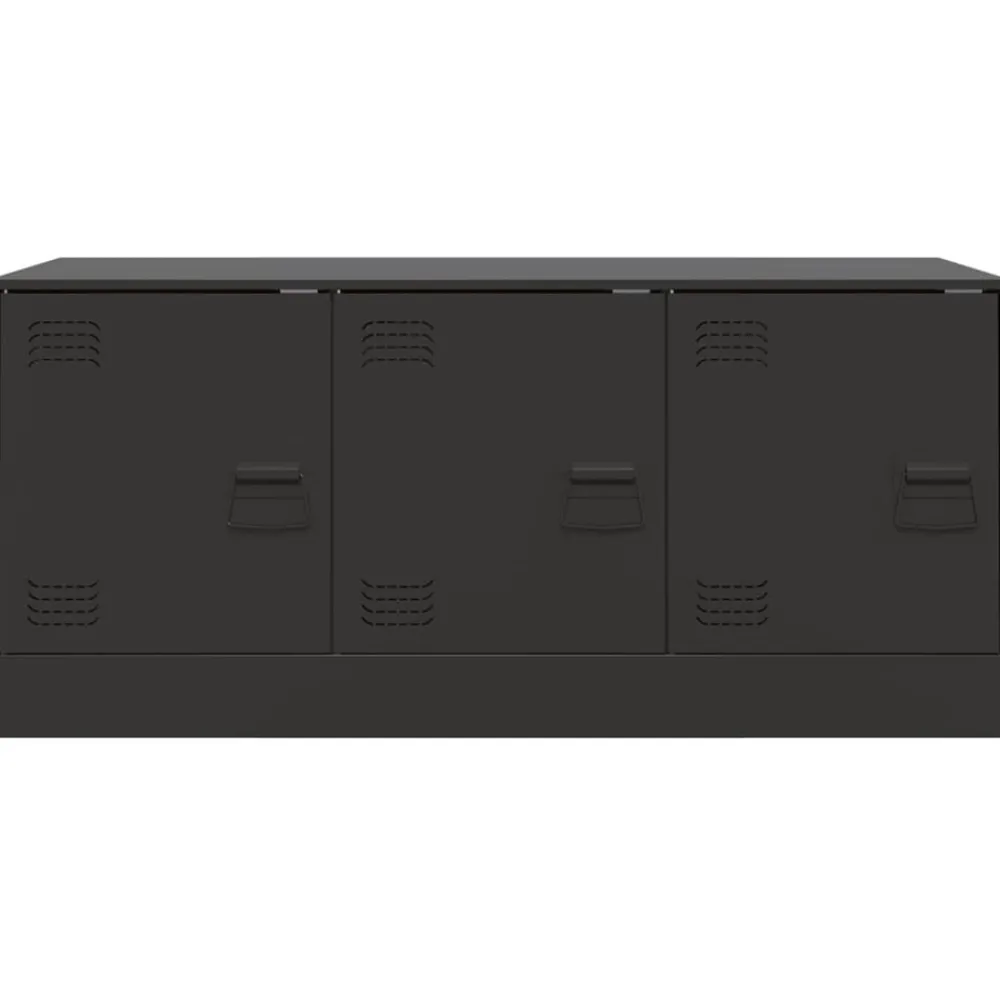 vidaXL Mueble para TV de acero 99x39x44 cm Negro Clearance