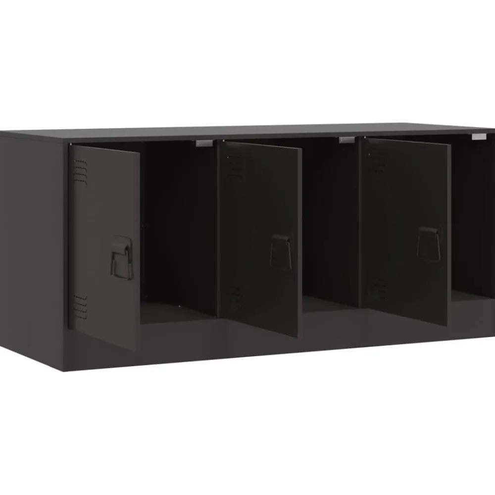 vidaXL Mueble para TV de acero 99x39x44 cm Negro Clearance