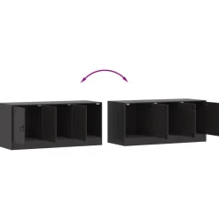 vidaXL Mueble para TV de acero 99x39x44 cm Negro Clearance