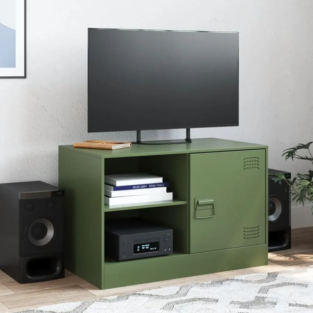 vidaXL Muebles Tv-Mueble para TV de acero 67x39x44 cm