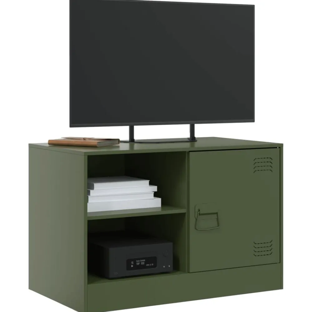 vidaXL Muebles Tv-Mueble para TV de acero 67x39x44 cm