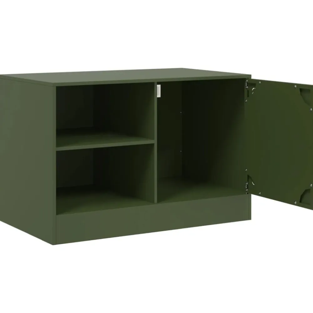 vidaXL Muebles Tv-Mueble para TV de acero 67x39x44 cm