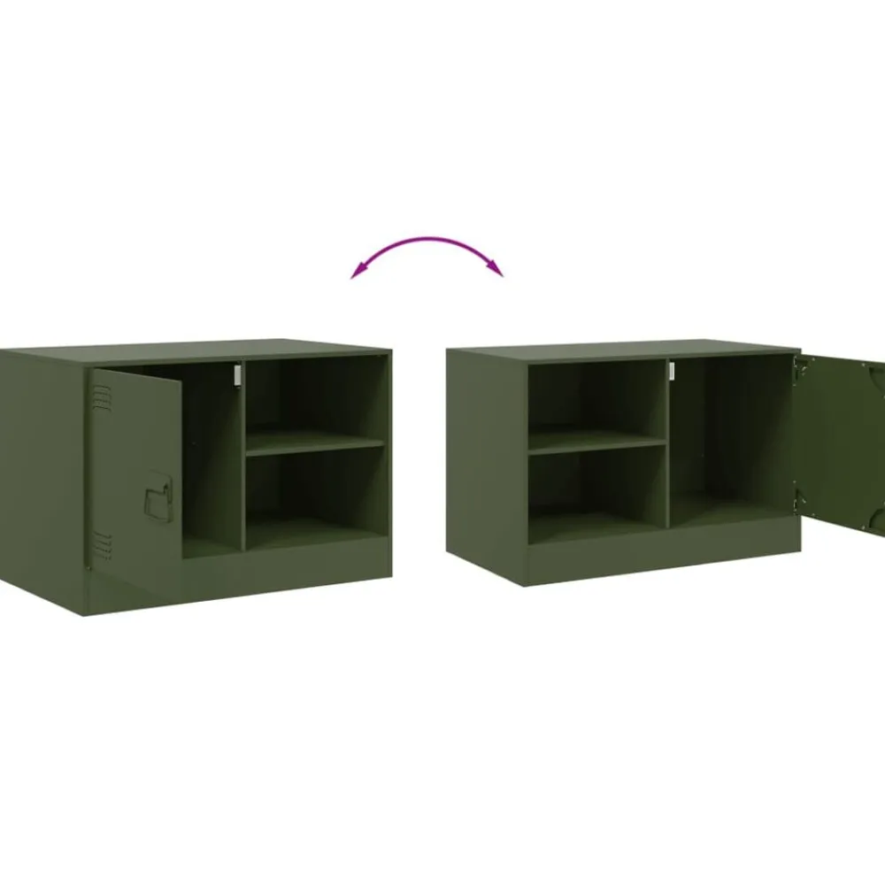 vidaXL Muebles Tv-Mueble para TV de acero 67x39x44 cm