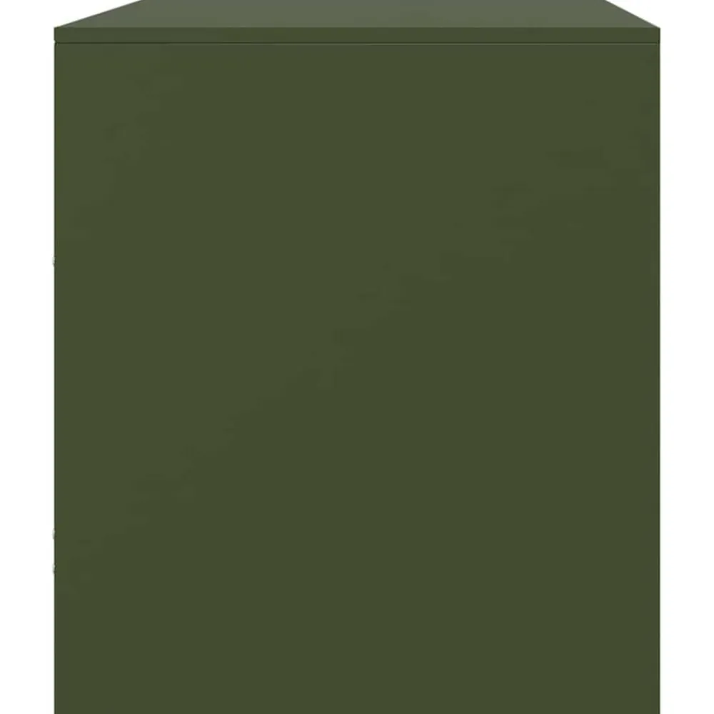 vidaXL Mueble para TV de acero 67x39x44 cm Verde oliva Best