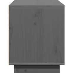 vidaXL Mueble para TV de madera maciza de pino 110,5x35x44 cm Gris Clearance