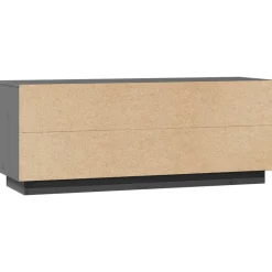 vidaXL Mueble para TV de madera maciza de pino 110,5x35x44 cm Gris Clearance
