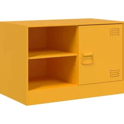 vidaXL Mueble para TV de acero 67x39x44 cm Amarillo mostaza Best