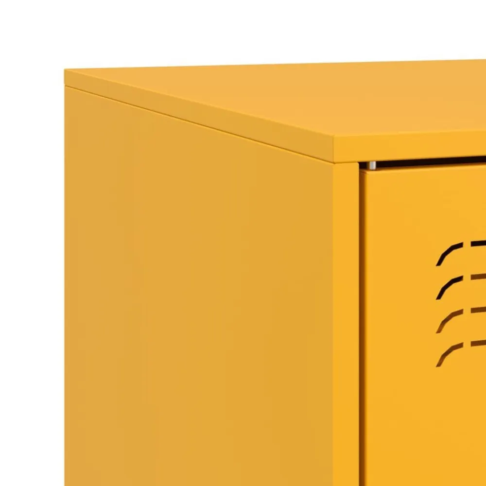 vidaXL Mueble para TV de acero 67x39x44 cm Amarillo mostaza Best