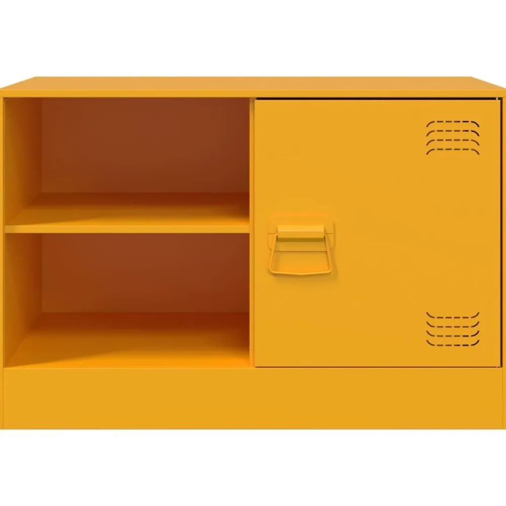 vidaXL Mueble para TV de acero 67x39x44 cm Amarillo mostaza Best