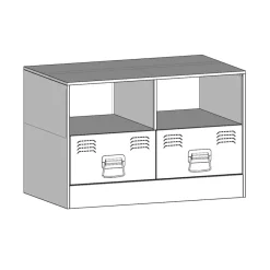vidaXL Muebles Tv-Mueble para TV de acero gris 67x39x44 cm