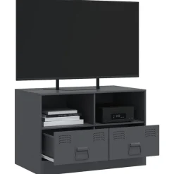 vidaXL Muebles Tv-Mueble para TV de acero gris 67x39x44 cm