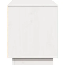 vidaXL Mueble para TV de madera maciza de pino 110,5x35x44 cm Blanco Sale