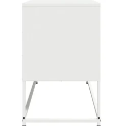 vidaXL Mueble para TV de acero 100,5x39x60,5 cm Blanco Sale