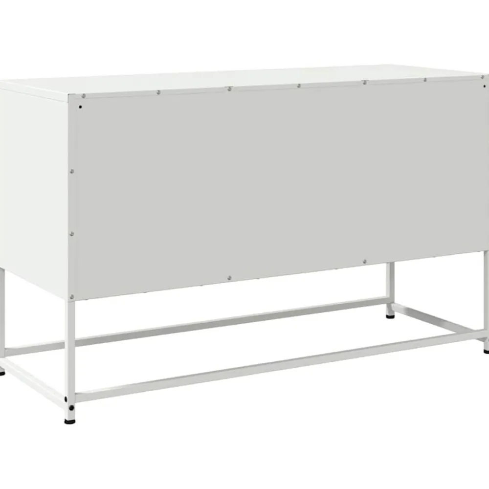 vidaXL Mueble para TV de acero 100,5x39x60,5 cm Blanco Sale