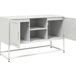 vidaXL Mueble para TV de acero 100,5x39x60,5 cm Blanco Sale