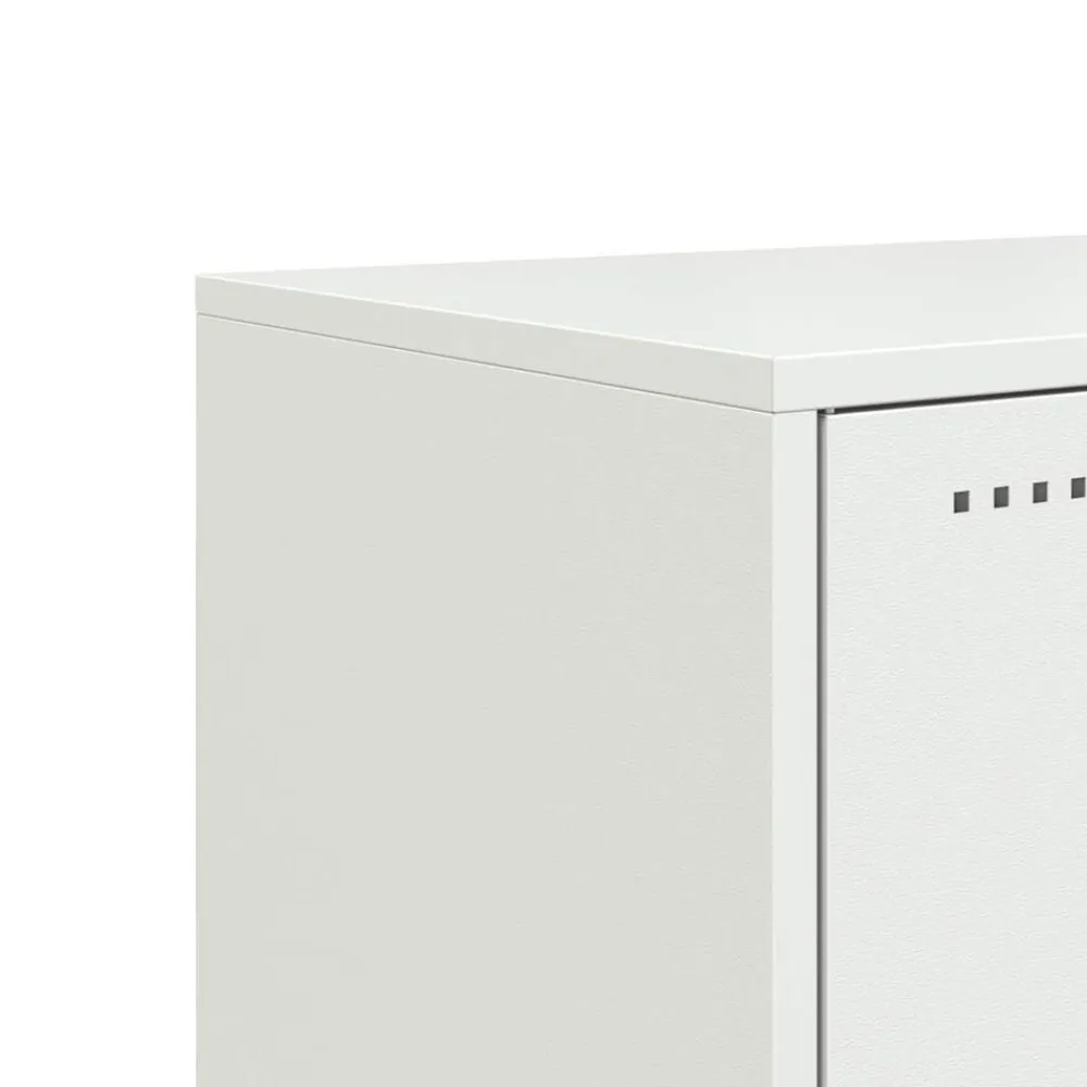 vidaXL Mueble para TV de acero 100,5x39x60,5 cm Blanco Sale